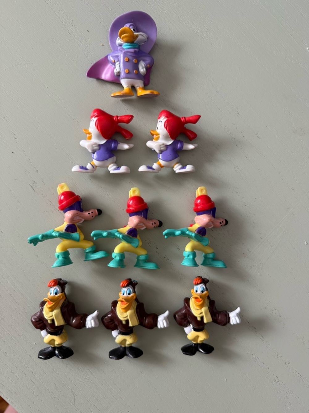 Vintage 1992 Lot of 9 Vintage Kellogg's Disney Darkwing Duck Figurines 2.5"